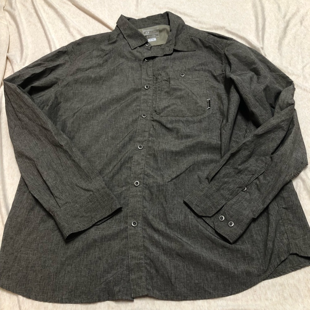 Merrell Opti-Wick UPF 30+ XL Button Down Shirt Hiking Fishing Outdoor Recreation